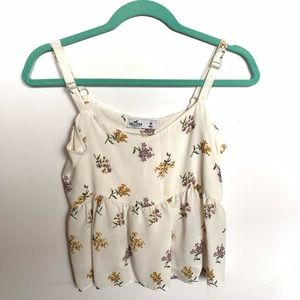 Hollister Floral Cropped Tank